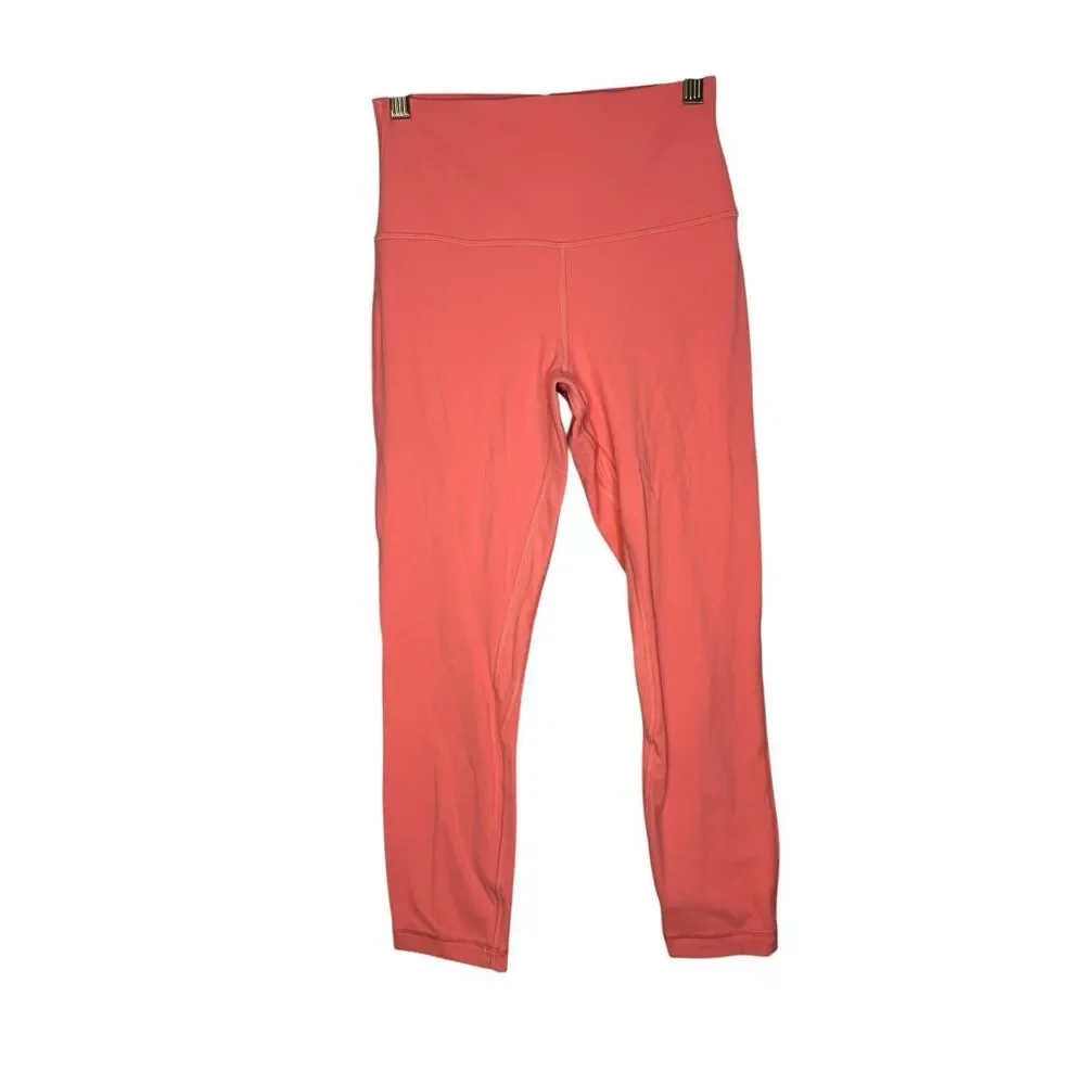 Lululemon Align High Rise Crop 23” Raspberry Cream Size 6‎